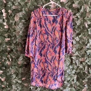 LIKE NEW Zara Basic SIZE XS Paisley Long Sleeve WITH POCKETS. Inner tag cut out